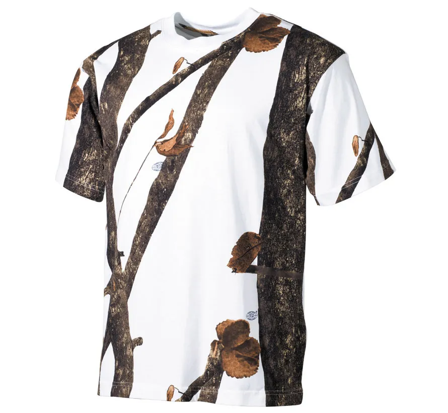MFH  US TSHIRT    "HUNTER"    WIT    170 G/M²