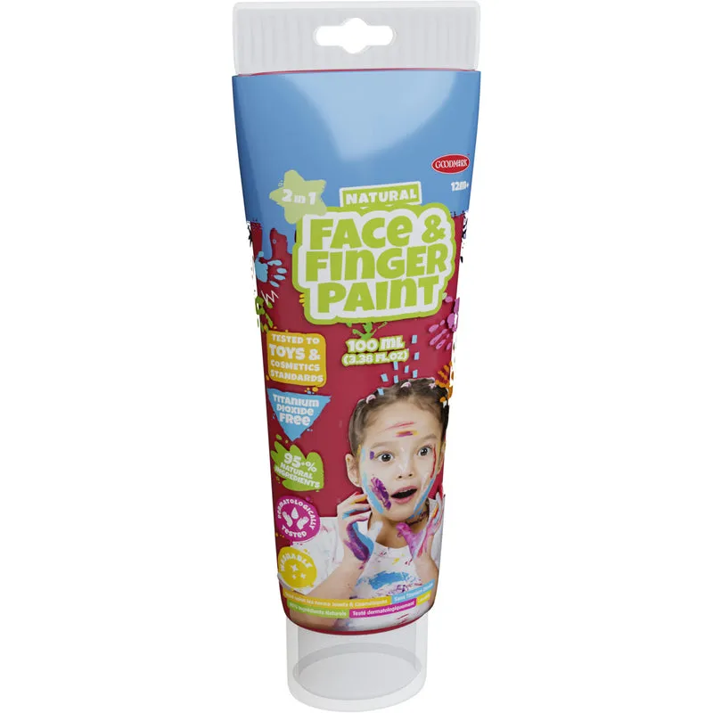 NATURAL FACE & FINGERPAINT TUBE  ROOD, 100ML