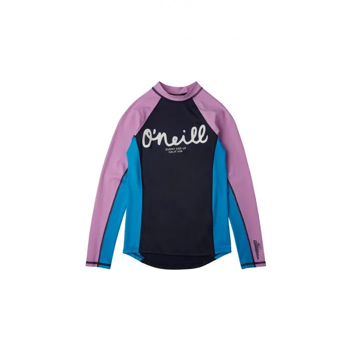 O'NEILL  UV ZWEMSHIRT VOOR MEISJES  LONGSLEEVE  SKINS  DONKERBLAUW 
