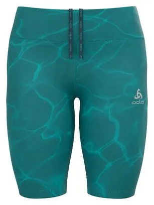Odlo Women's Zeroweight Print Running Shorts Blue