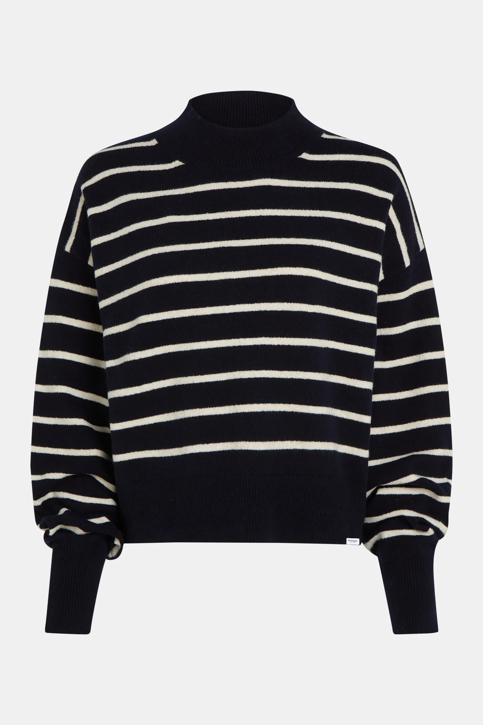 penn & ink jumper stripe navy – cream w24b300ltd