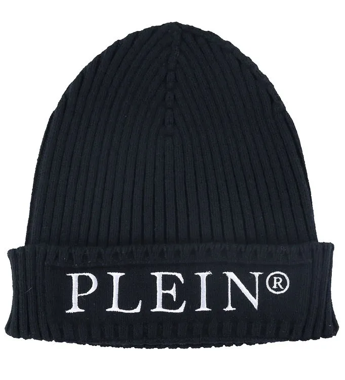 PHILIPP PLEIN MUTS  KATOEN/WOL  ZWART M. WIT