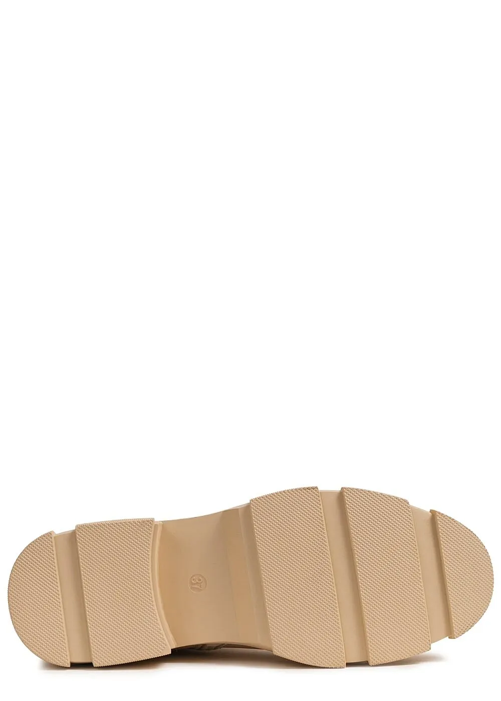 Seventyseven Lifestyle Dames Halflaarzen van kunstleer met rits beige