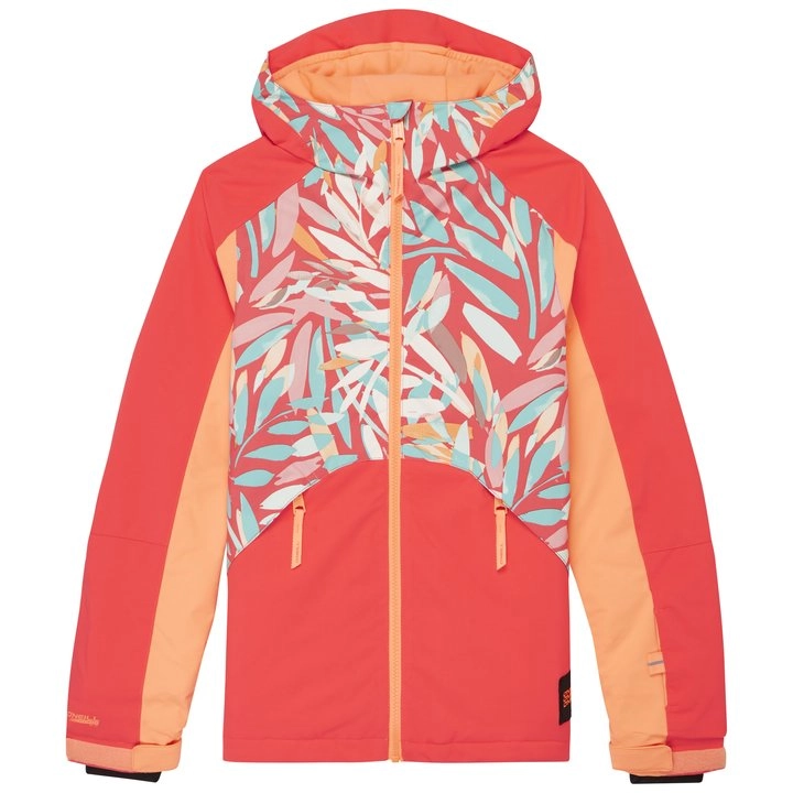 Ski Jas O'Neill Girls Allure Jacket Red Aop W/ Red