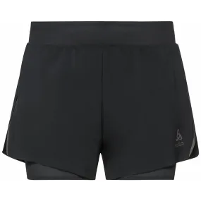 Sportbroek Odlo Women 2-In-1 Shorts Zeroweight 3 Inch Black