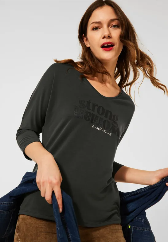 Street One Glitter tekst shirt