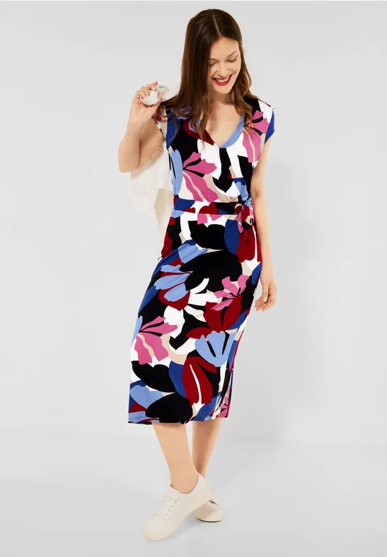 Street One Halflange wikkeljurk met print