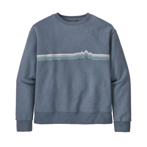 Trui Patagonia Women Ridge Rise Stripe Uprisal Crew Sweatshirt Plume Grey