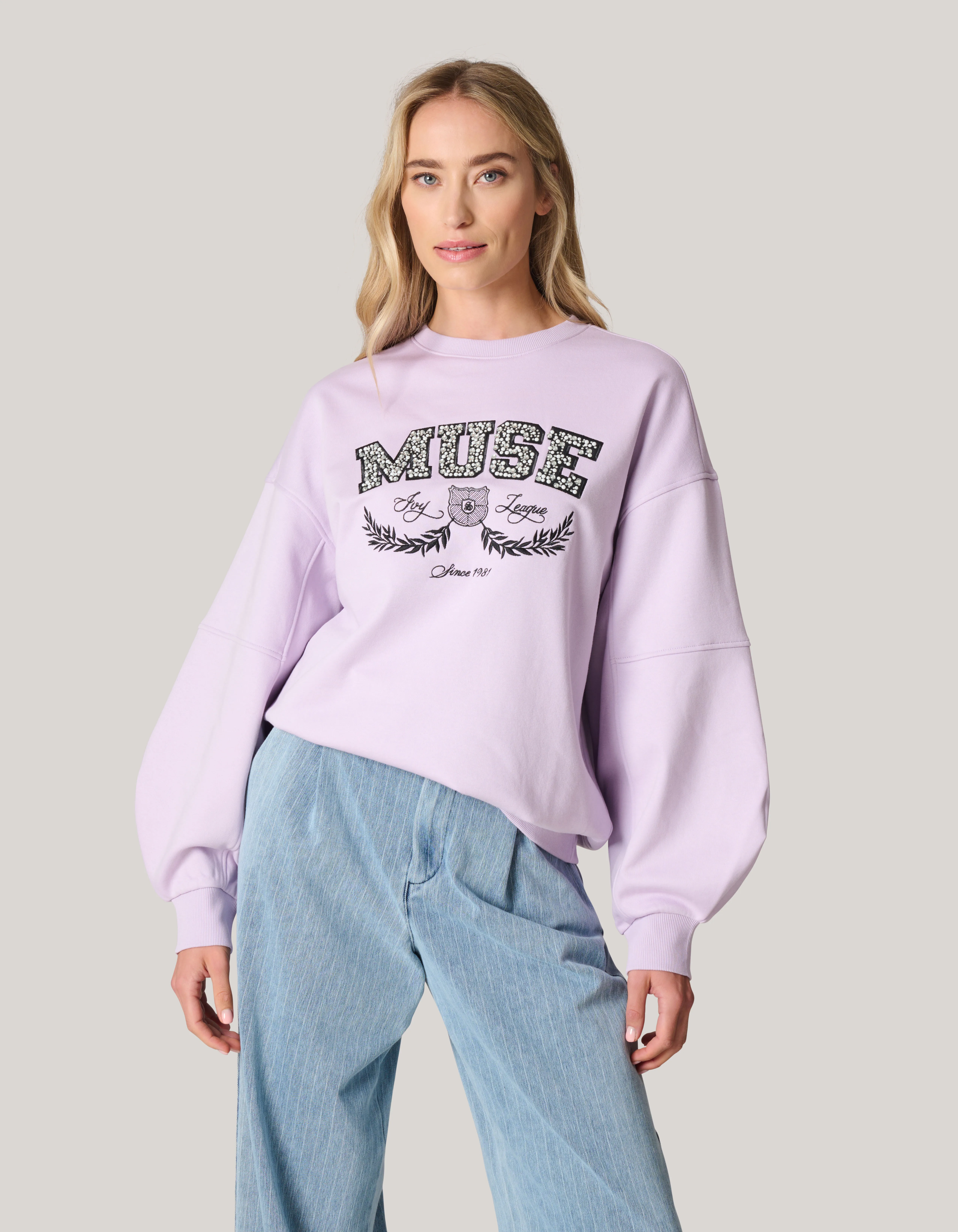 Varsity Sweater Paars