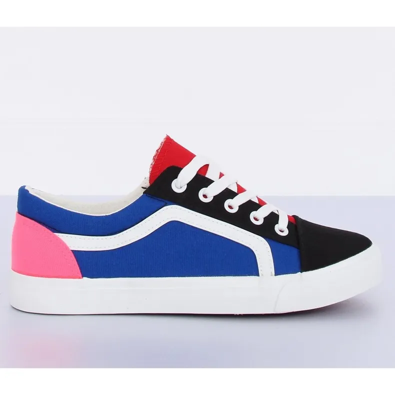 Veelkleurige damessneakers BL156 Zwart