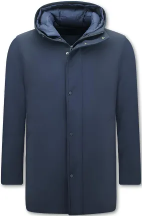 Waterdichte Winterparka Jas Heren - Tweedelige Jas - 8518 - Blauw