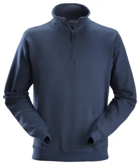 ½ ZIP SWEATSHIRT, DONKER BLAUW (9500), L